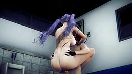 Genshin Impact Hentai: Keqing Fucked Hard with Double Creampie. Wild Asian Anime Action.