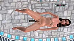 An Animated 3D Cartoon Porn Video - A Cute Girl Laying On The Floor Masturbating Using Bottle Near Swimming Pool