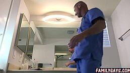 gay stepdad doctor teaches twink stepson sex