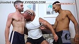 Young Cariocas Guys Have Fun With Russian Tourist In Group Activity