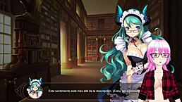 Lin the ice dragon encounters a mirror in this anime scene.