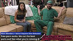 Aria Nicole drilled and shocked on exam table by Doctor Tampa