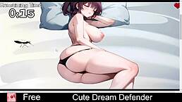 Wow, cute dream defender in erotic hentai!