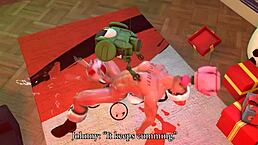 johnny cage engages in raw gay sex in the cage