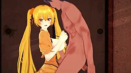 sexy hatsune miku celebrates halloween 2021 in vocaloid 3d hentai, teasing her tits and pussy with suggestive fucking