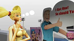 Two Busty Lesbians Boldly Try Double Dildo In Public Store