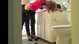 damn, this french slut gettin’ banged in kitchen by neighbor, oops!