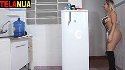 Danny Power - See What She’s Up To Now in Maid Costume in the Kitchen with Richards