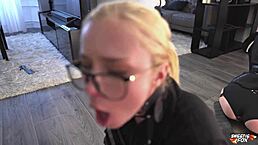 Hot Girl Gagged for Deep Sucking and Hard Doggystyle Action