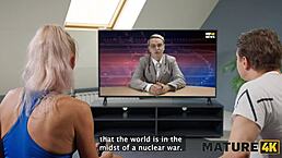 Mature4k Russian milf thought it was doomsday, so she begged for a hot cumshot on her shaved pussy. Craving more now! 😈