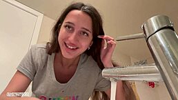 i got cum on my face and sent outside to backyard.