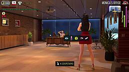 Blonde and ebony sluts STRIP and LICK in Fashion Business Episode 3 Part 5.