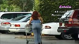 why is that big boobed mature sucking so deeply?