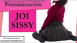 joi sissy play with feminization and minifalda instructions.