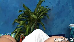 I team-fucked blondie roughly in massage room