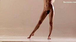 Hairy Teen Mochalkina Teases with Extreme Flexibility Moves