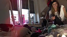 College Teens Try On Tiny Thongs And See Through Leggings At Party