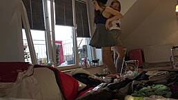 College Teens Try On Tiny Thongs And See Through Leggings At Party