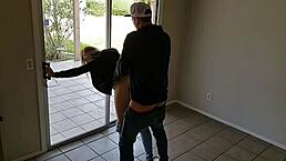 Wild sex in a stranger’s house with neighbors watching