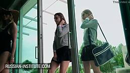 House Party Threesome With Alyssa Reece Gets Wild! Tight Petite Babes Ride Hard! 🔥