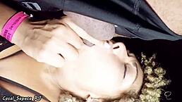 continuei com tes�o depois do gangbang que fiz na festa do car�cias ent�o chamei leo ogro pra me fuder e me fazer gozar l� no quarto aqu�rio enquanto varias pessoas assitiam do lado de fora