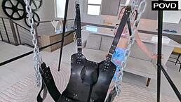 Myra's Sex Swing Turns Her into a Fuck Doll