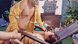 Uncle thrusts deep into my petite asian pussy 😍