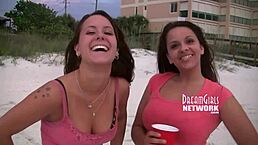 Shy First Time Flashers Exposing Tits On Florida Beach