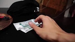 cleaning for money part 2, the cute teen cleans and gets paid with sex