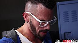 Step Uncle Takes Him Hard at Gym