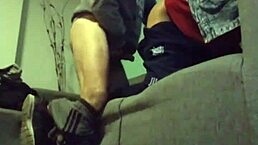 Intense gay blowjob and raw pounding on the couch in wild detail.