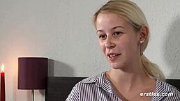 sweet jenny masturbates perky tits and shaved pussy