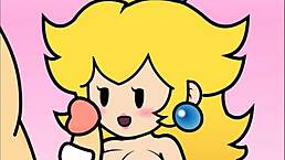 paper peach hand job animation by peachypop34