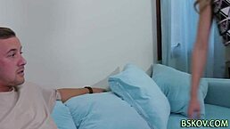 stunning teen 18+ riding cock and getting cum in mouth!