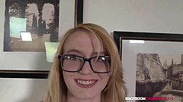 petite blonde peyton creampied in casting
