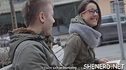 seducing barely legal teen wearing glasses for rough fun