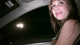 young cute teen girl alexis crystal visits public dogging spot