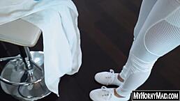 Bubble butt Julianna Vega takes money for doggystyle blowjob 😏