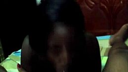 ebony teen sucks non-stop in wild deepthroat action