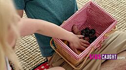Picnic Turns Naughty with Petite Blonde Stepsister?