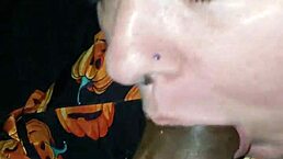 playing with the neighbor in interracial doggystyle blowjob scene