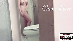 Tricking Skinny Japanese Girl Into Fucking In Bathroom Voyeur Scene?