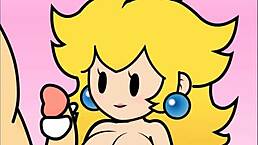 paper peach hand job animation by peachypop34