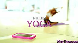 flexible teen tasting pussy in yoga pose