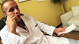Brunette Bitch Gets Banged Hard by Doctor on His Couch!
