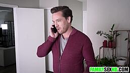 Stepdad Fucks Ebony Stepdaughter and Friend on Valentine's Day