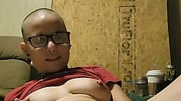 Playing with dildo in thong panties