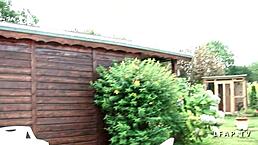 Cindy Picardie gets seriously sodomized in the garden.