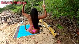 Big Tits Thai Bombshell Picked Up for Fucking on Public Beach