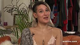 Ersties Italian Babe Oils Up Her Shaved Pussy and Fingers Herself Wildly!